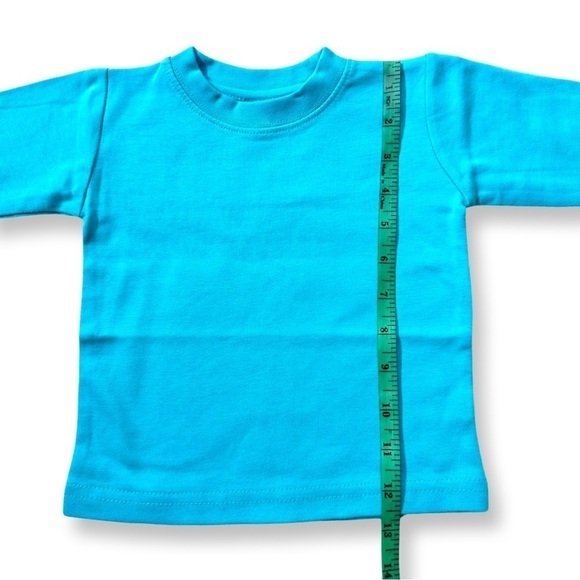 ⭐️ 5 for $25 Sky Blue Cotton Baby Top Long Sleeve Size 12 Months - Picture 5 of 5